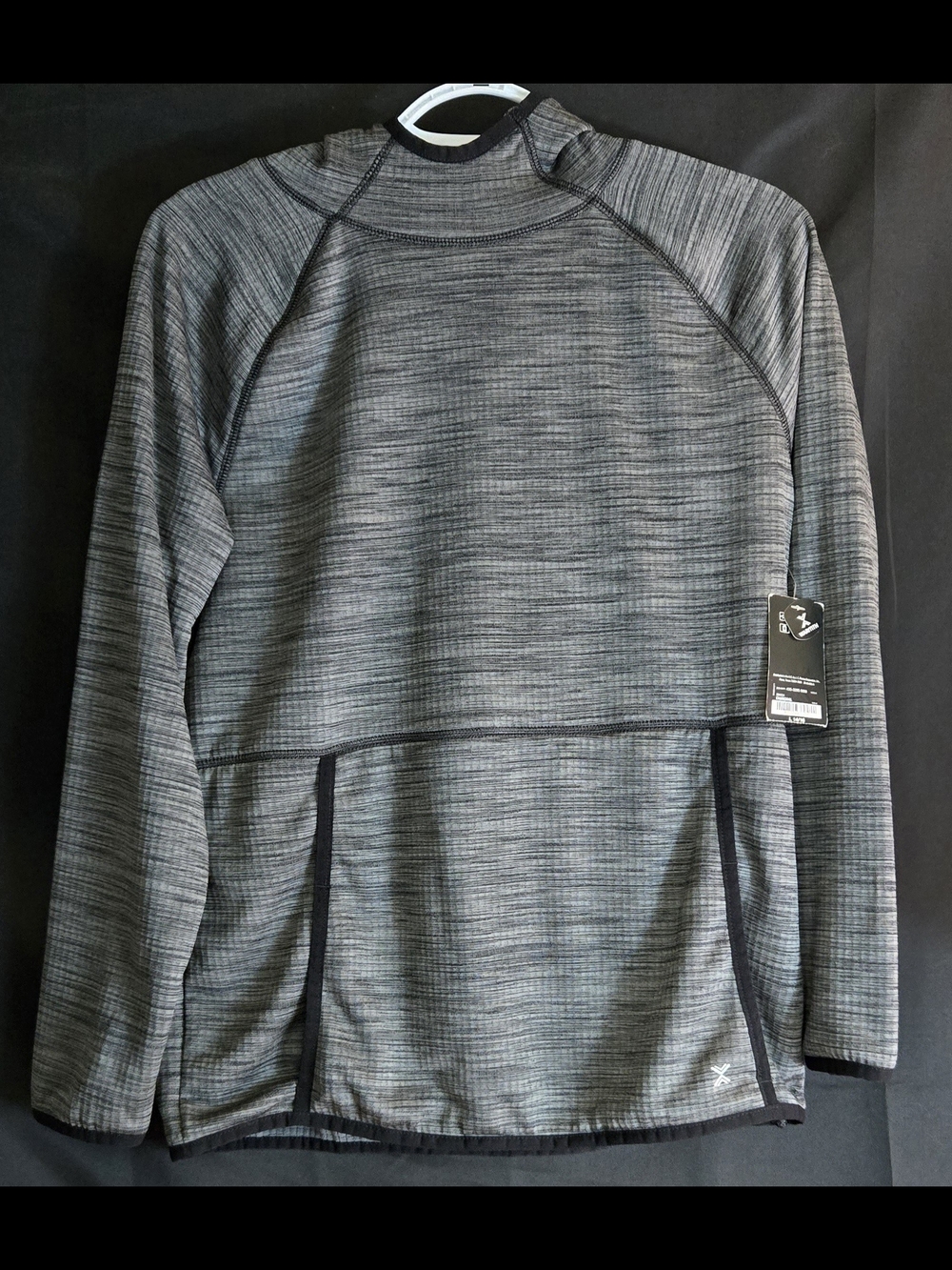 Xersion Boy's Heathered Gray Long-Sleeve Swim Rash Guard #512